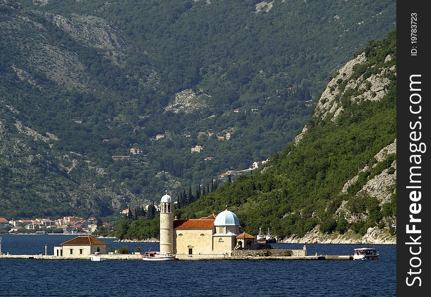 Gospa Od Skprjela and Sveti Djordje islands. Kotor bay, Montenegro. Gospa Od Skprjela and Sveti Djordje islands. Kotor bay, Montenegro