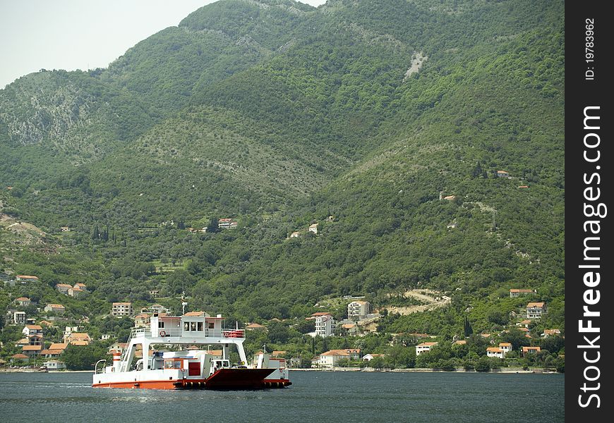 Kotor bay seaview daytime spring long focus