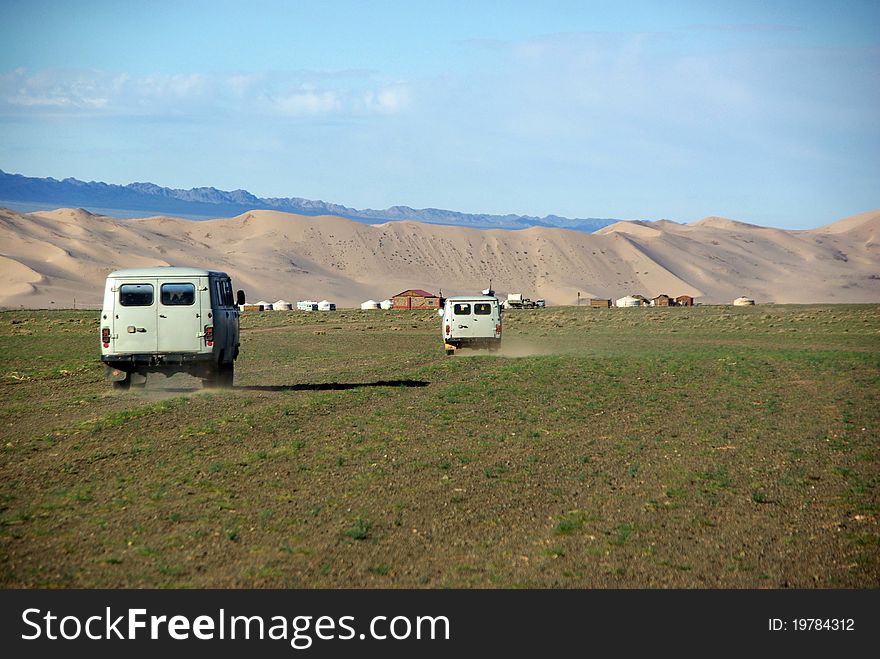 Landscape in the desert of Gobi in Mongolia. Landscape in the desert of Gobi in Mongolia