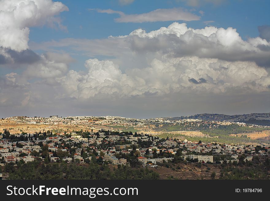 Magical view of the Jerusalem suburbs