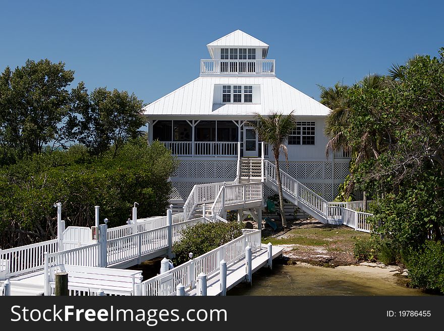 Home and dock on Cabbage Key Florida. Home and dock on Cabbage Key Florida