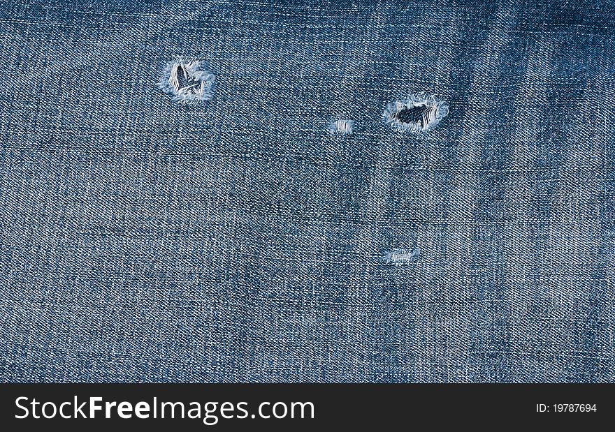 Close up of jean texture