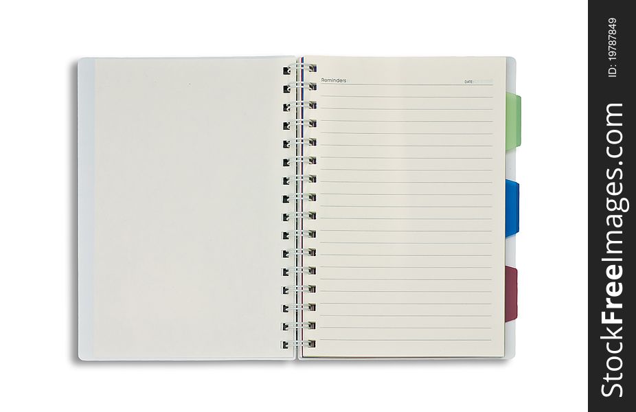 Blank open notepad