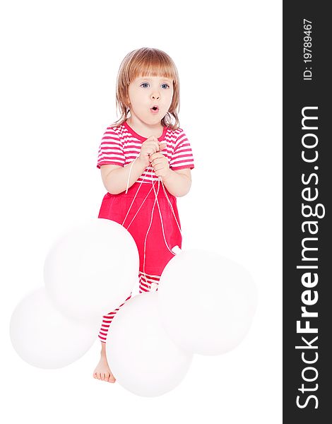 Little Girl With Balloons