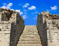 Old Stairs And Sky Royalty Free Stock Photography