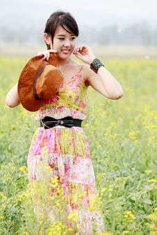 Asian Girl In Summer Stock Photos
