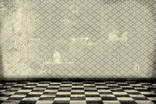 Grunge Interior Black And White Stock Image