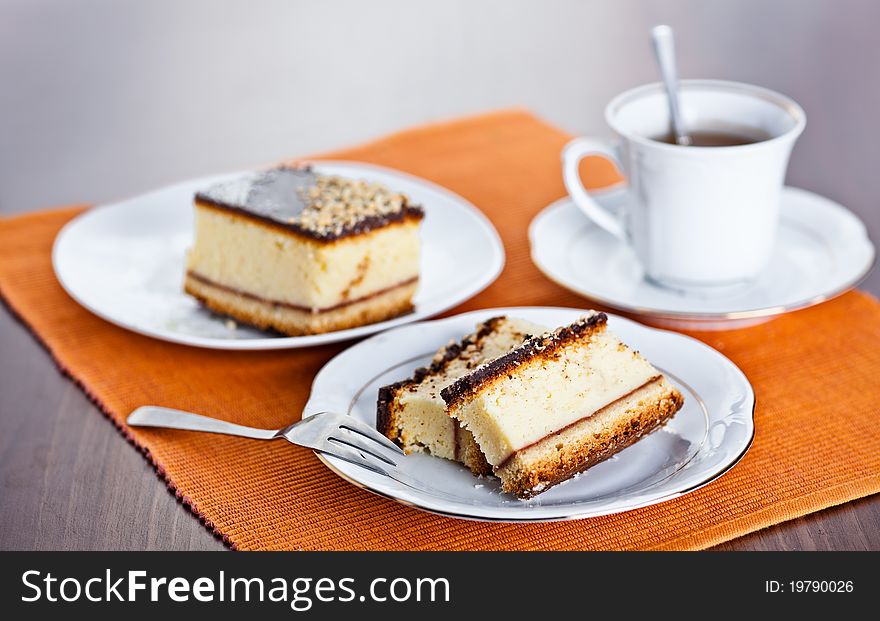 Cheese Cake With Coffee