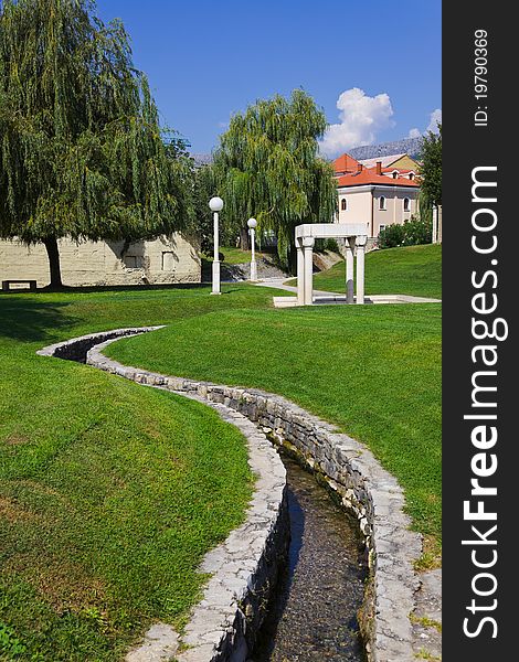 Park in Split, Croatia - travel background