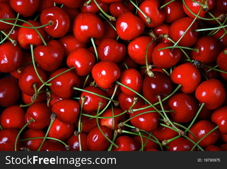 Horizontal background made of fresh cherries. Horizontal background made of fresh cherries