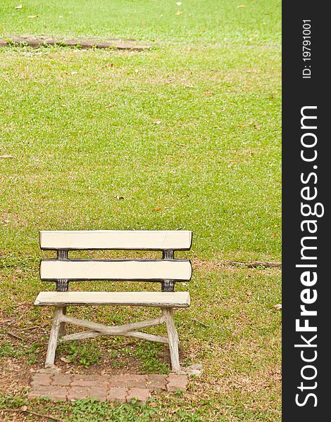 A Lonely bench in the park