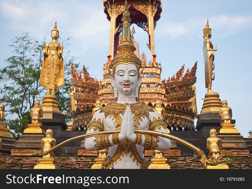 Statue angle in thai temple picture