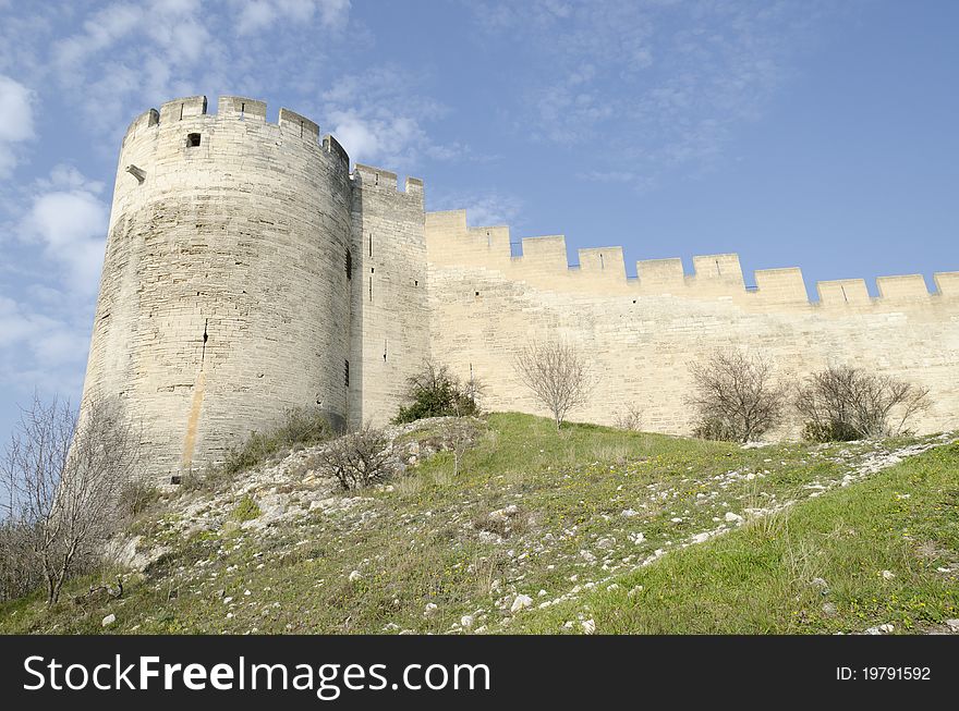 Medieval fortress in Villeneuve lez Avignon, France