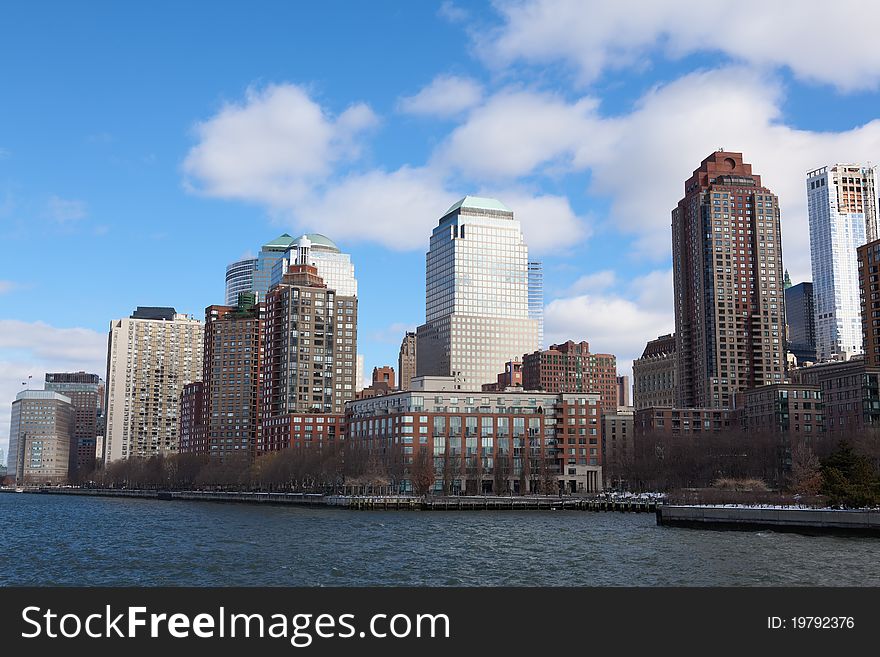 New York City Skyline in day time.