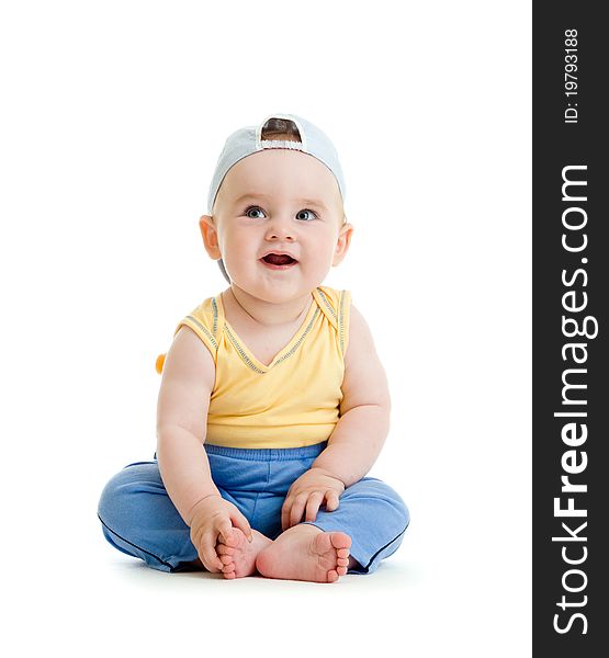 Little boy isolated on white studio shot. Little boy isolated on white studio shot