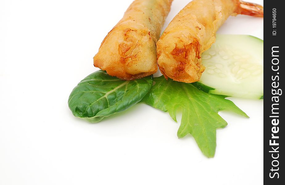 Shrimp rolls in viet appetizer