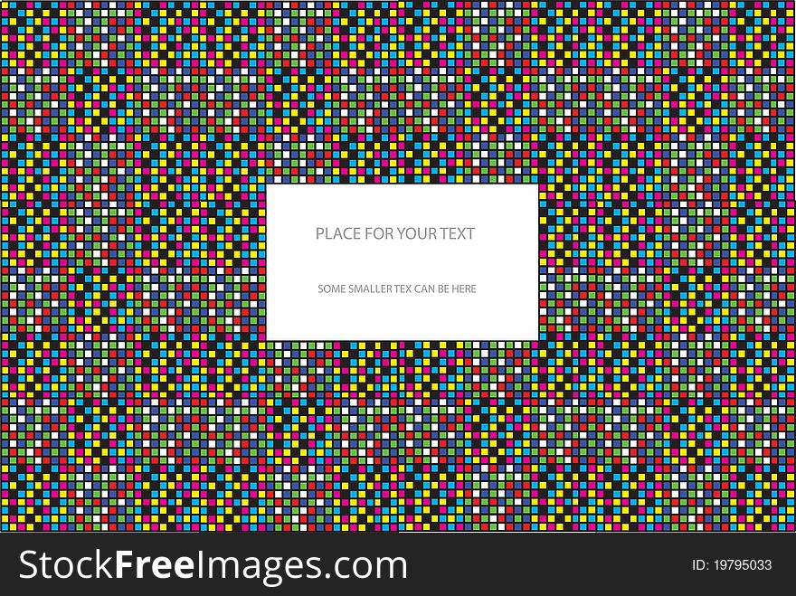 Funny checkered background with frame for your text