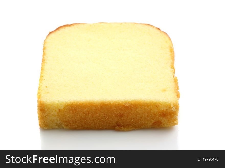 Piece of toast bread isolated on white. Close-up