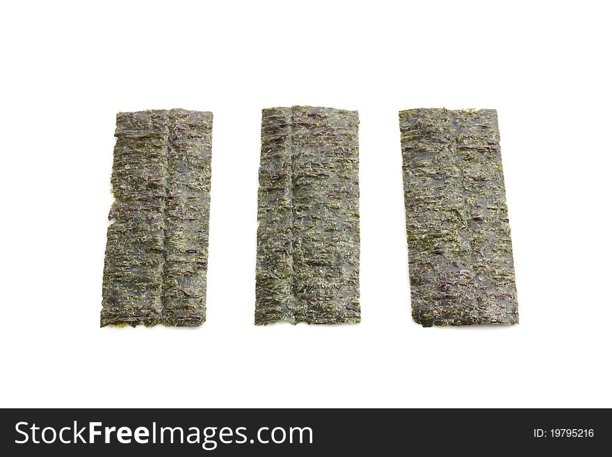 East cooking - nori for rolls isolated on white