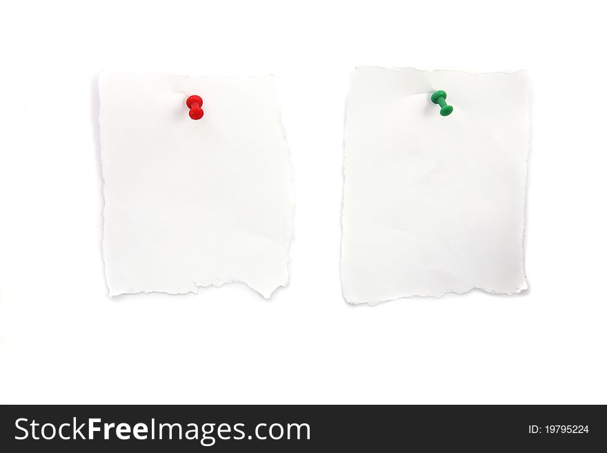 Multi colored paper clips isolated in white background