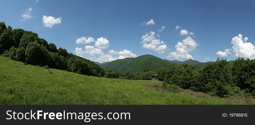 Summer Landscape in high mountain