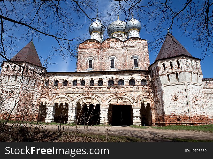 Gates to the territory St. Boris and Gleb Monastery near the Rostov