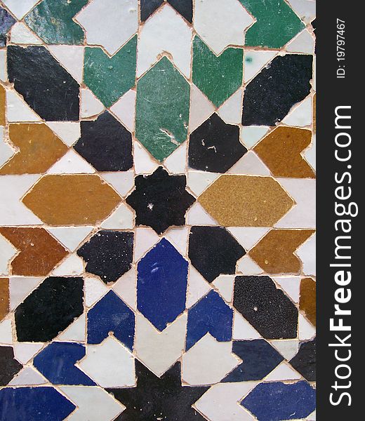 Mosaic and tile moroccan craftmanship in marrakech