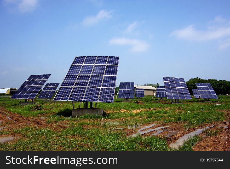 A group of solar panels. A group of solar panels