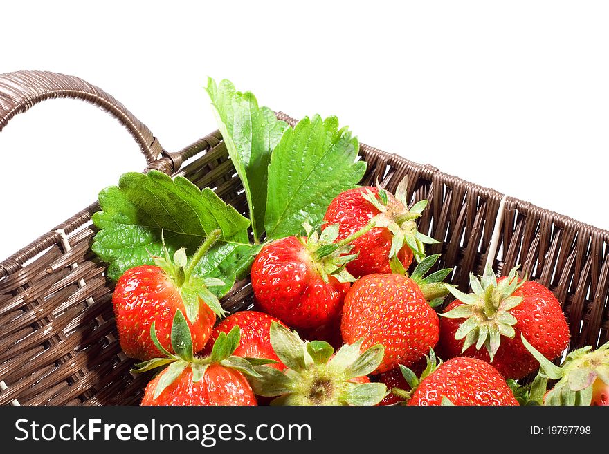 Juicy strawberries in the basket
