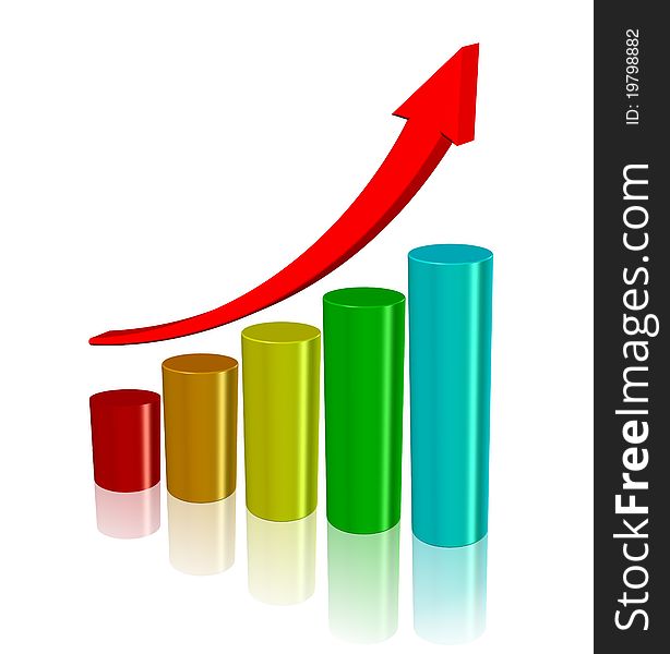 Color business diagram for design,  illustration