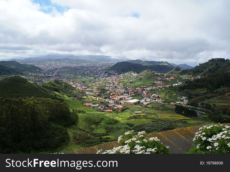 View of Las Mercedes valley from Monte de las mercedes. View of Las Mercedes valley from Monte de las mercedes