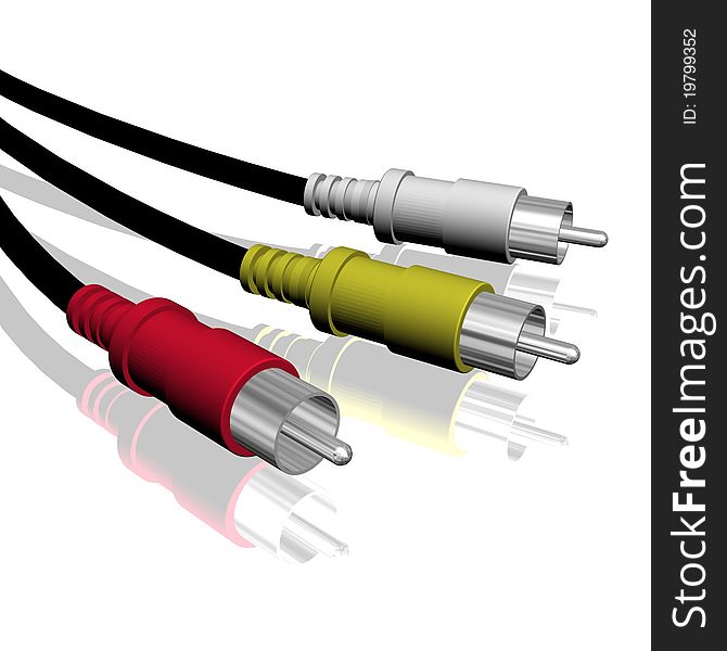 HDTV Cable - 3d rendering image