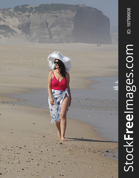 Beautiful woman on the beach