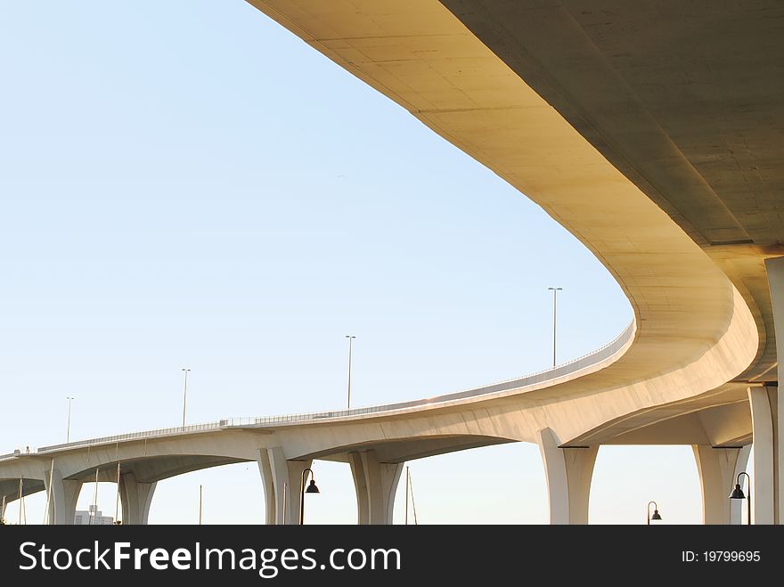 Massive Bridge Against A Blue Sky