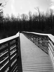 B/w Walkway Royalty Free Stock Image