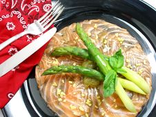 Carpaccio Of Salmon With Asparagus 2 Royalty Free Stock Image Carpaccio Of Salmon With Asparagus 2 Royalty Free Stock Image