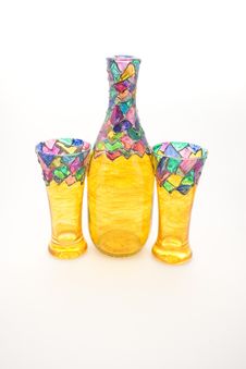 Bottle And Glasses Royalty Free Stock Photo Bottle And Glasses Royalty Free Stock Photo