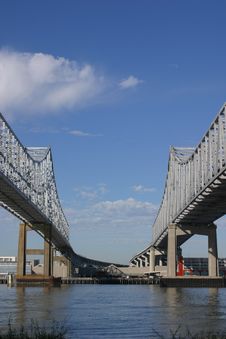 Crescent City Connection Bridges Royalty Free Stock Image Crescent City Connection Bridges Royalty Free Stock Image