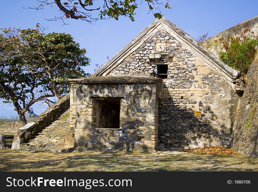 This is an abandoned WWII shelter in a paridisiac island (Fernando de Noronha) off the coast of Brazil. This is an abandoned WWII shelter in a paridisiac island (Fernando de Noronha) off the coast of Brazil.