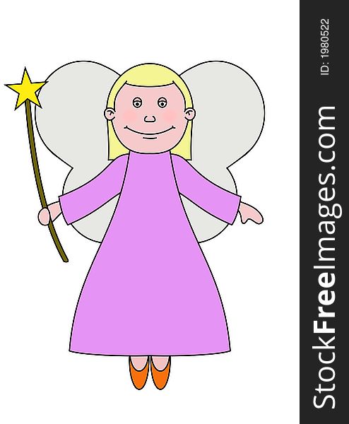 Illustration of a fairy with a wand