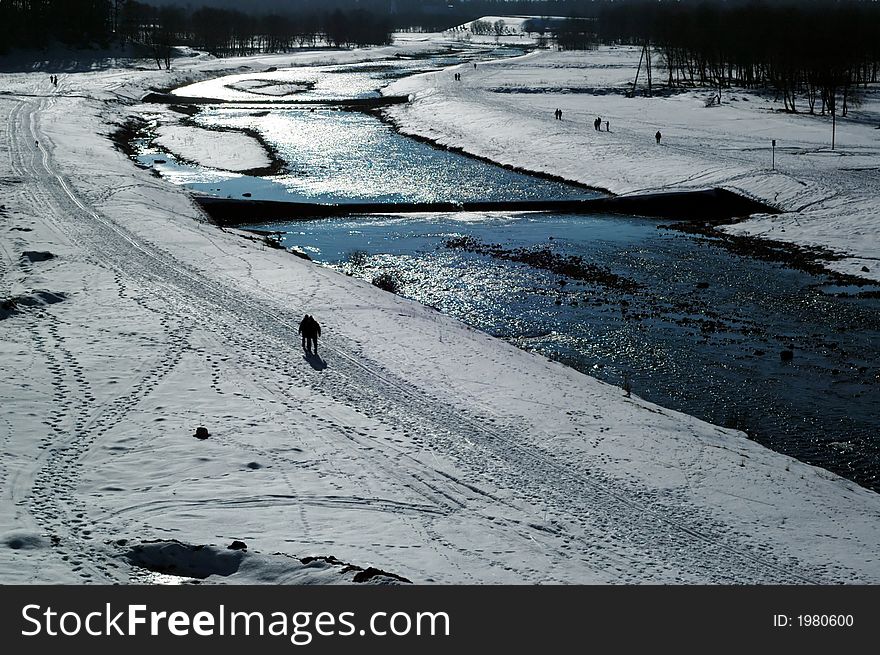 River, beautiful, snow, springs river,