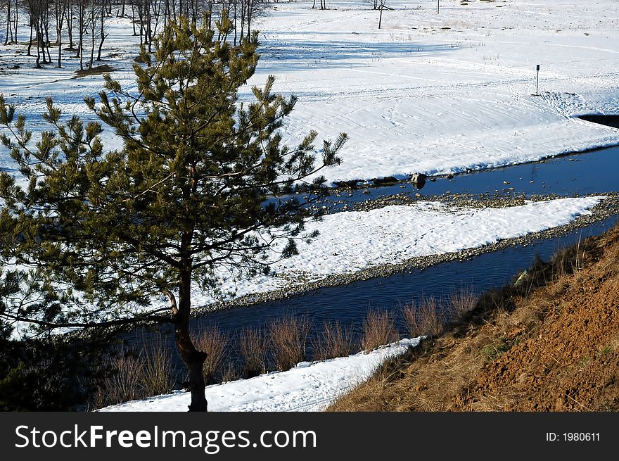 River, beautiful, snow, springs river,