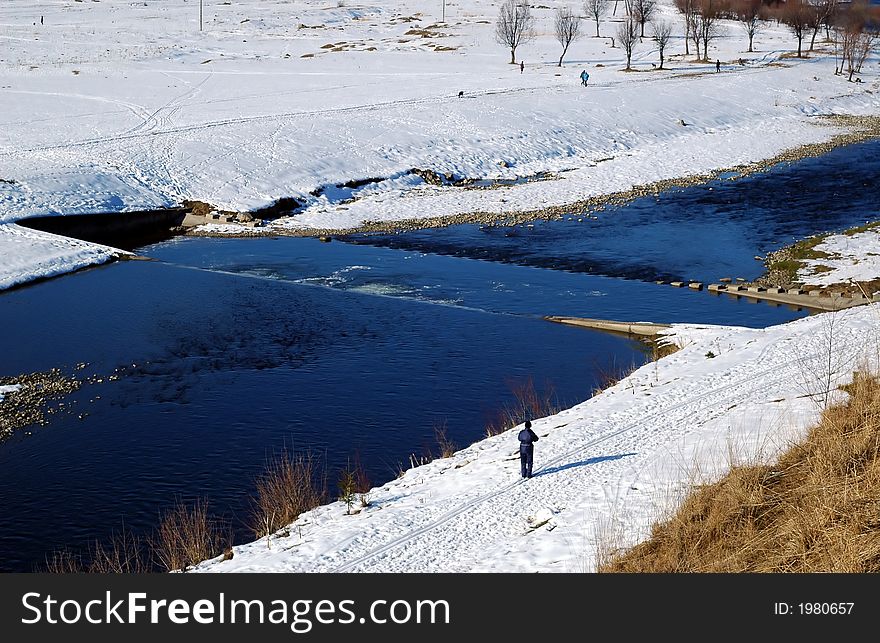 River, beautiful, snow, springs river,