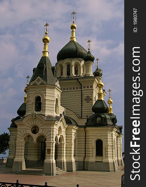 Orthodox Cathedral in Byzantine style. Orthodox Cathedral in Byzantine style