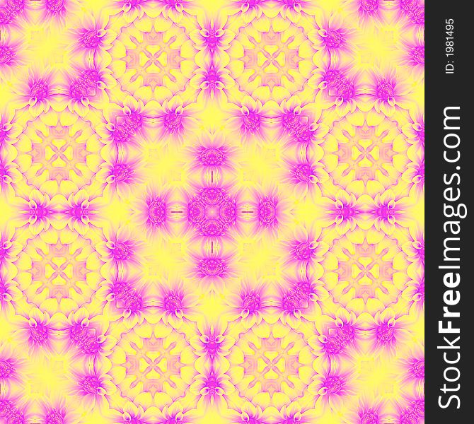 Seamlessly repeating wallpaper pattern, pink flower backgrounds. Seamlessly repeating wallpaper pattern, pink flower backgrounds