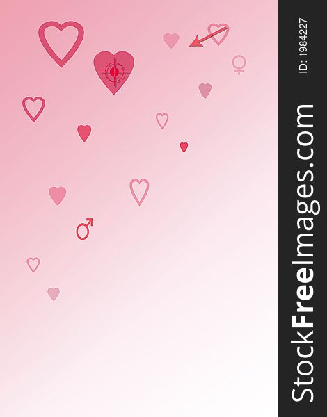 Pretty pink background with hearts ,female and male symbols and target . Great template with lots of room for text . Pretty pink background with hearts ,female and male symbols and target . Great template with lots of room for text .