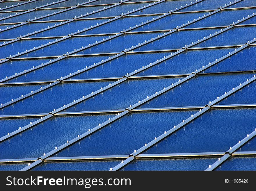 Part of the roof of a conservatory