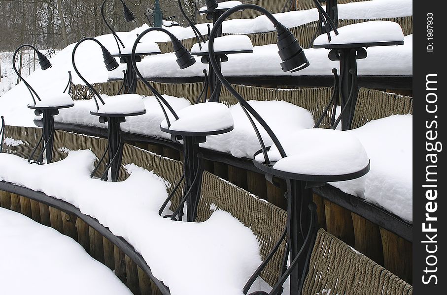 Lamps In Snow