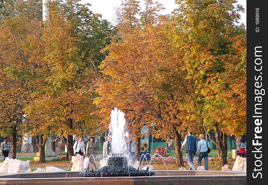 Autumn landscape in Moscow - russian state capital. Autumn landscape in Moscow - russian state capital