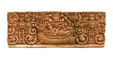 Carved Sandstone  King Bed 1 Royalty Free Stock Image